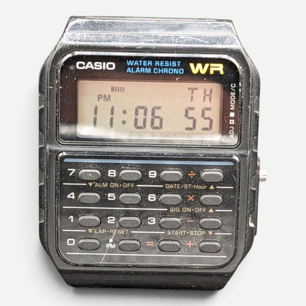Casio Databank Men CA-53W Sport Calculator Quartz Digital 34mm Watch No Band